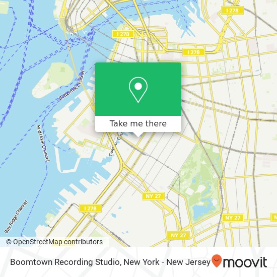Mapa de Boomtown Recording Studio