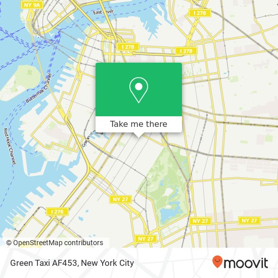 Mapa de Green Taxi AF453