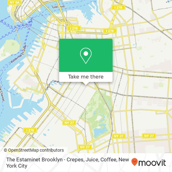 The Estaminet Brooklyn - Crepes, Juice, Coffee map