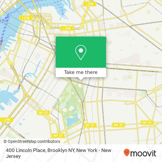 Mapa de 400 Lincoln Place, Brooklyn NY