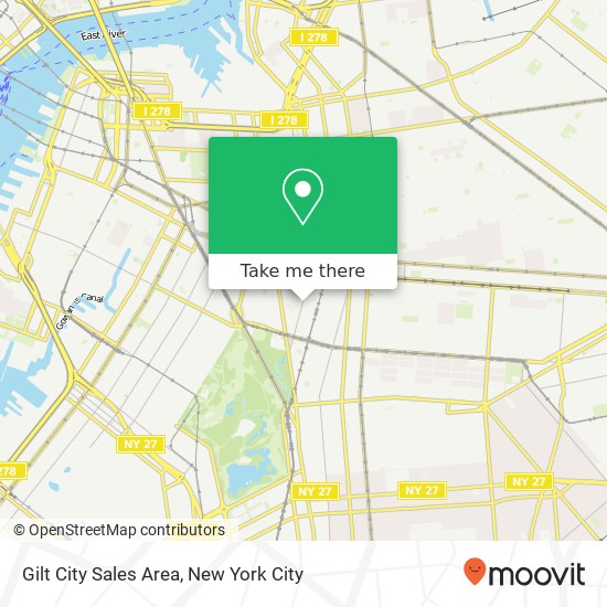 Gilt City Sales Area map