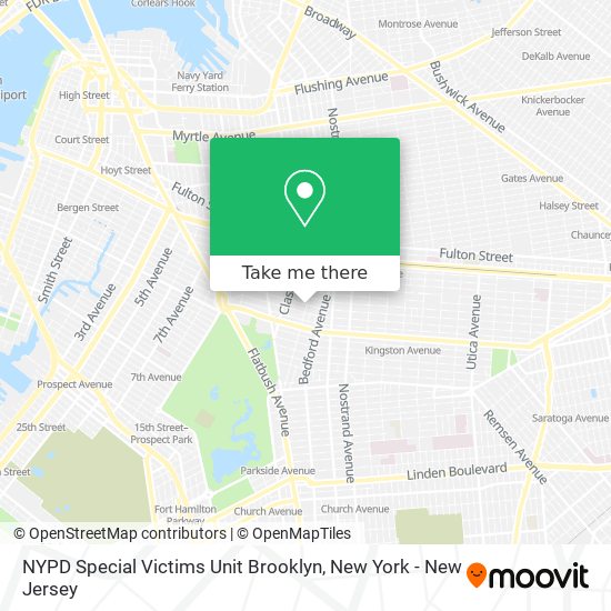 Mapa de NYPD Special Victims Unit Brooklyn