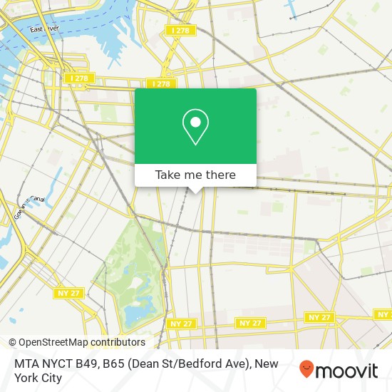 MTA NYCT B49, B65 (Dean St / Bedford Ave) map