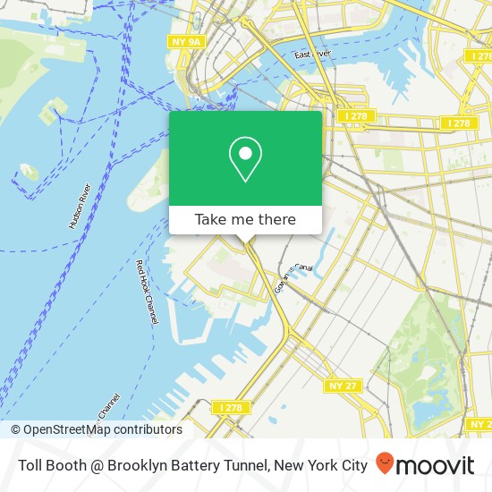 Toll Booth @ Brooklyn Battery Tunnel map