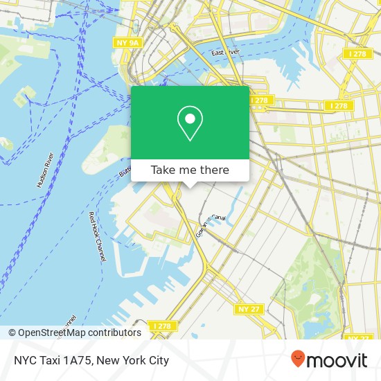 NYC Taxi 1A75 map