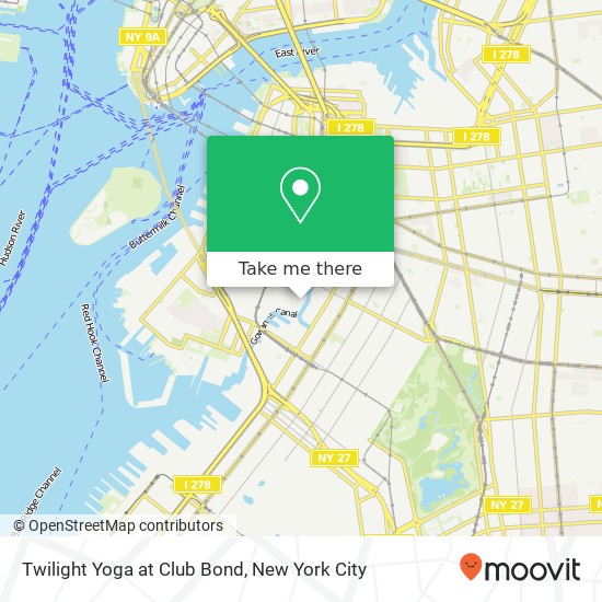 Twilight Yoga at Club Bond map