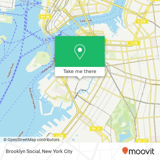 Mapa de Brooklyn Social