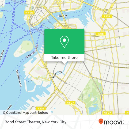 Bond Street Theater map