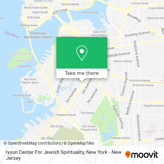 Mapa de Iyyun Center For Jewish Spirituality