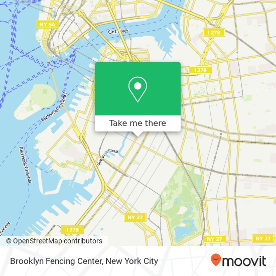 Mapa de Brooklyn Fencing Center