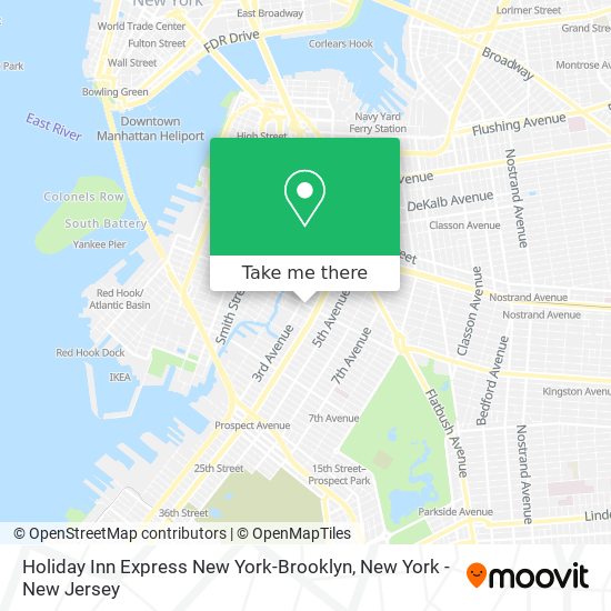 Mapa de Holiday Inn Express New York-Brooklyn