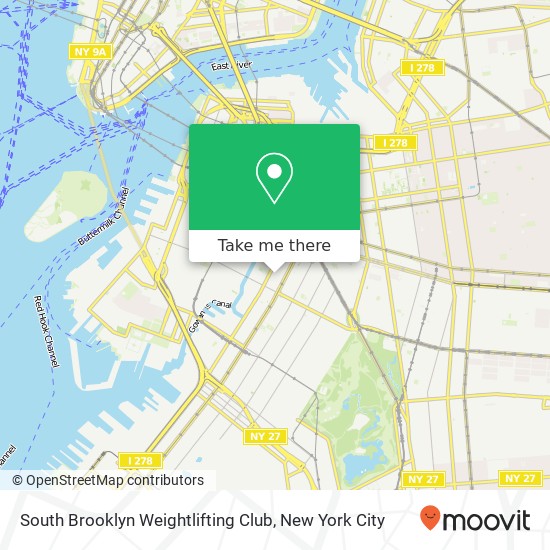 Mapa de South Brooklyn Weightlifting Club