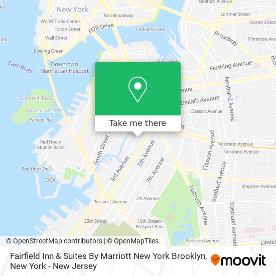 Mapa de Fairfield Inn & Suites By Marriott New York Brooklyn