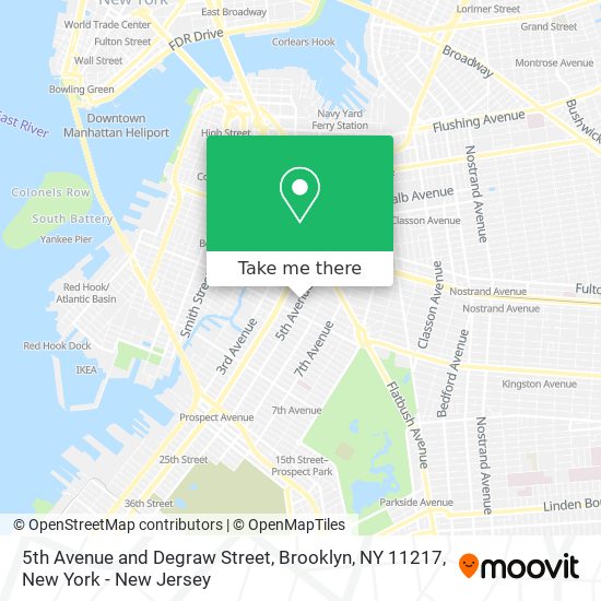 Mapa de 5th Avenue and Degraw Street, Brooklyn, NY 11217
