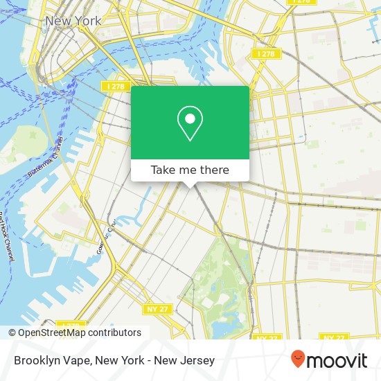 Mapa de Brooklyn Vape