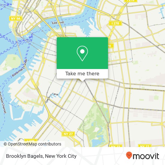 Brooklyn Bagels map