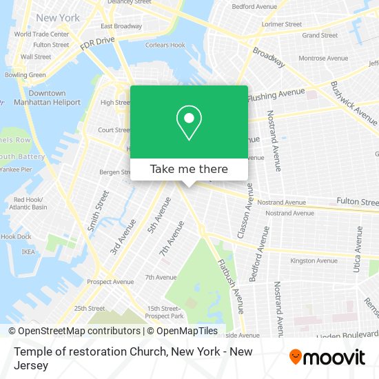Temple of restoration Church map