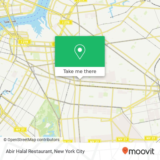Mapa de Abir Halal Restaurant