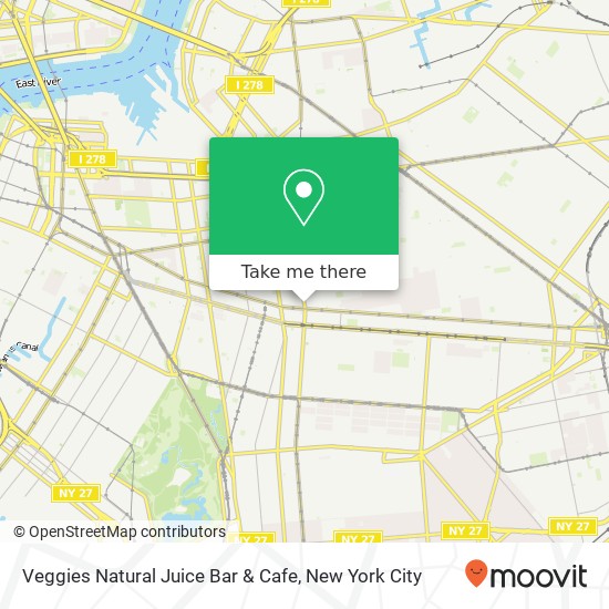 Mapa de Veggies Natural Juice Bar & Cafe