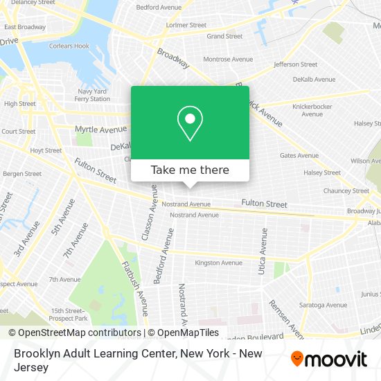 Mapa de Brooklyn Adult Learning Center