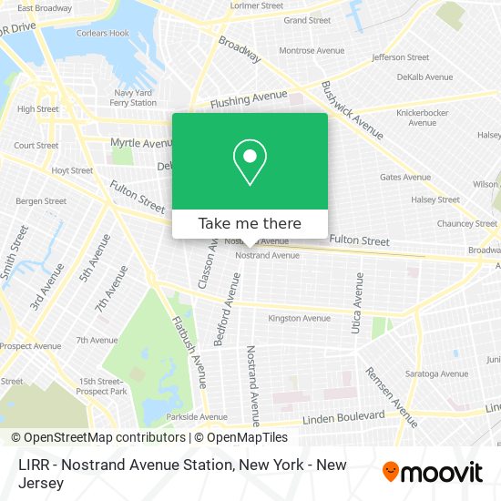 Mapa de LIRR - Nostrand Avenue Station