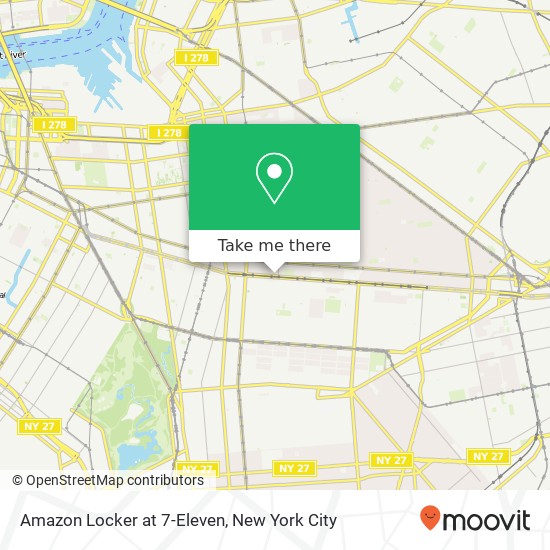 Mapa de Amazon Locker  at 7-Eleven