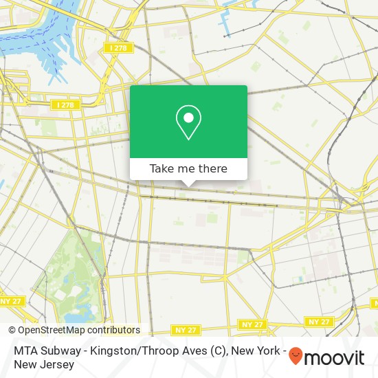 MTA Subway - Kingston / Throop Aves (C) map