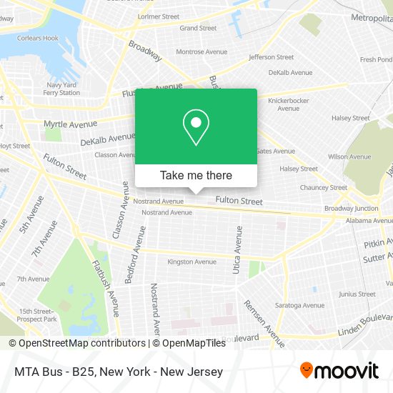 Mapa de MTA Bus - B25