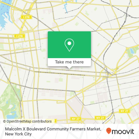 Malcolm X Boulevard Community Farmers Market map