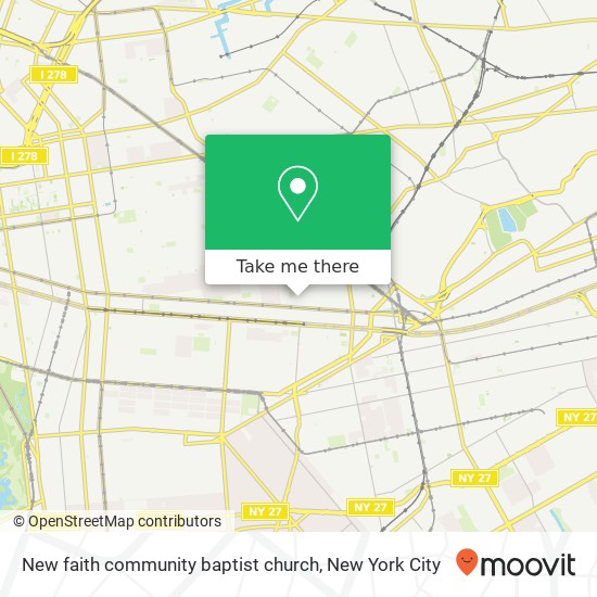 Mapa de New faith community baptist church