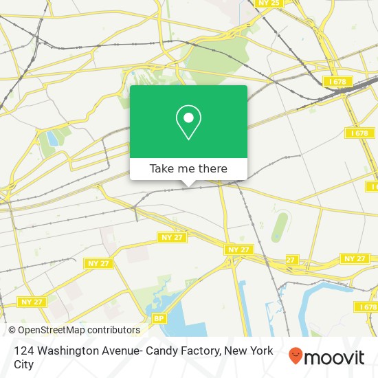 124 Washington Avenue- Candy Factory map