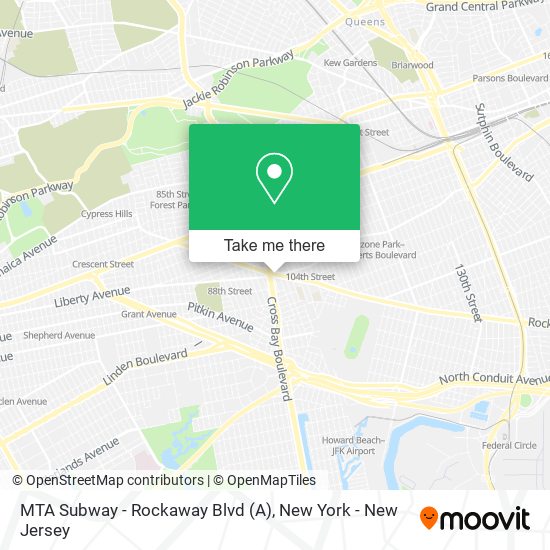 MTA Subway - Rockaway Blvd map