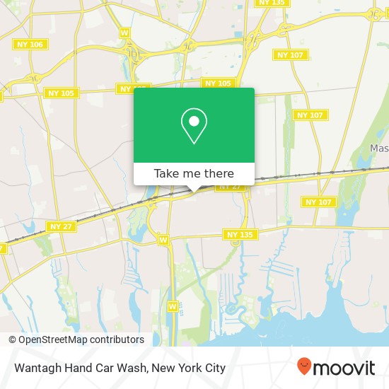 Wantagh Hand Car Wash map