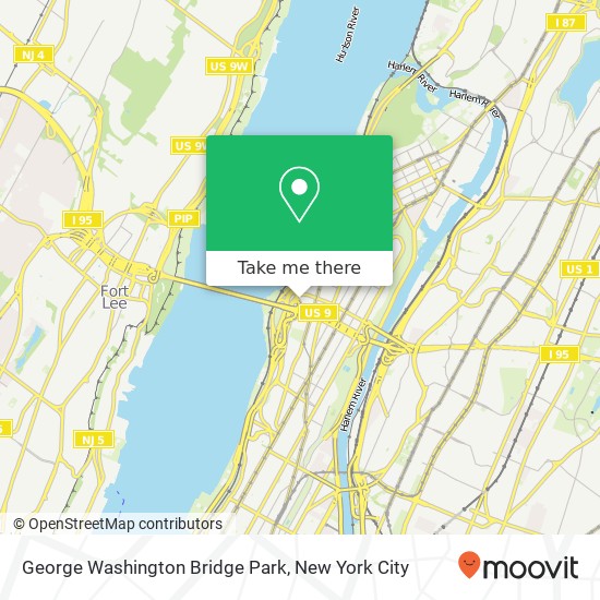 George Washington Bridge Park map
