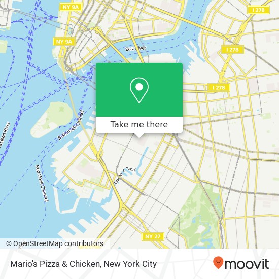 Mapa de Mario's Pizza & Chicken