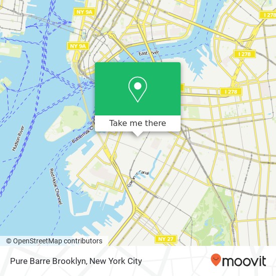 Mapa de Pure Barre Brooklyn