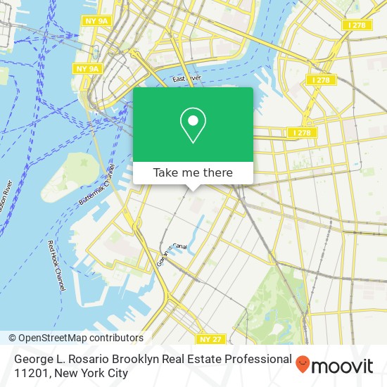 Mapa de George L. Rosario Brooklyn Real Estate Professional 11201