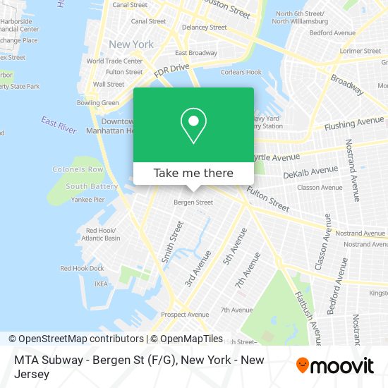 MTA Subway - Bergen St (F/G) map