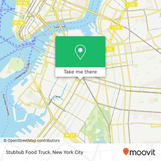 Stubhub Food Truck map