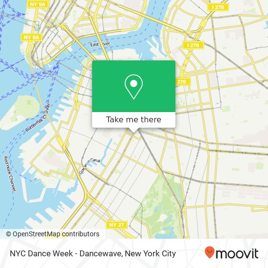 NYC Dance Week - Dancewave map