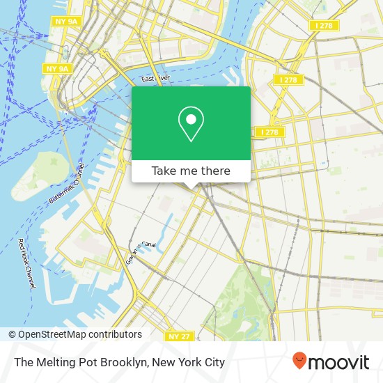 The Melting Pot Brooklyn map