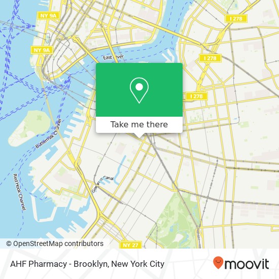 Mapa de AHF Pharmacy - Brooklyn