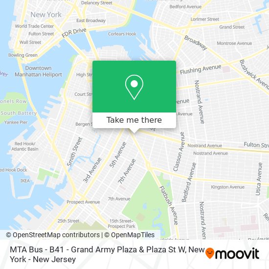 MTA Bus - B41 - Grand Army Plaza & Plaza St W map