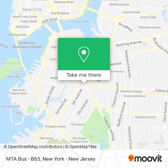 MTA Bus - B65 map