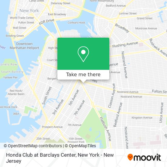 Mapa de Honda Club at Barclays Center