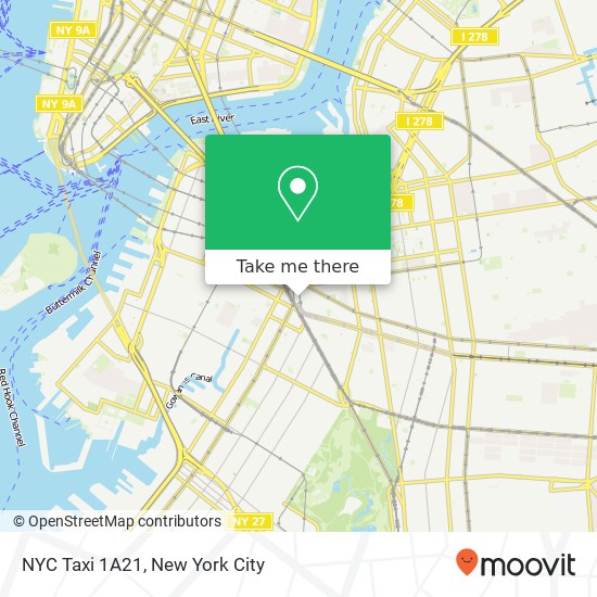 NYC Taxi 1A21 map