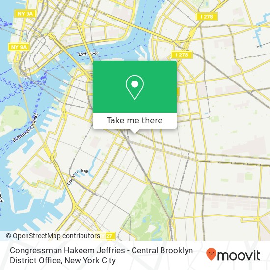 Congressman Hakeem Jeffries - Central Brooklyn District Office map