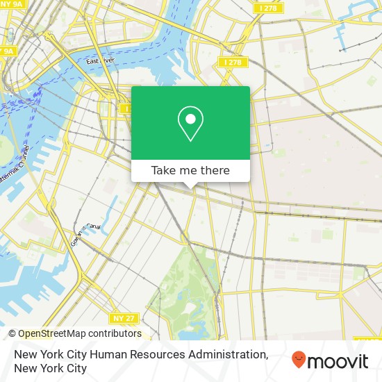 New York City Human Resources Administration map