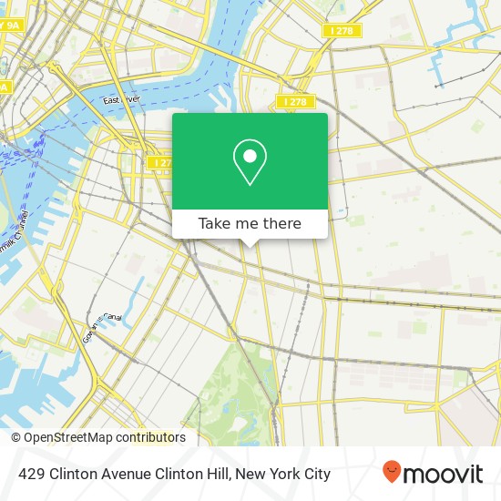 Mapa de 429 Clinton Avenue Clinton Hill