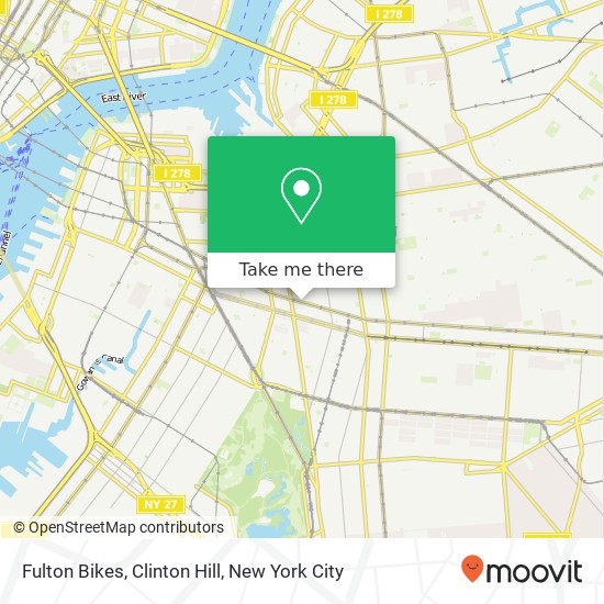 Mapa de Fulton Bikes, Clinton Hill